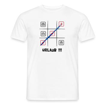 Tik tak to or cheese box, vacation or work - Men's T-Shirt - white - Front - AI Model Male 178 dark (178cm)