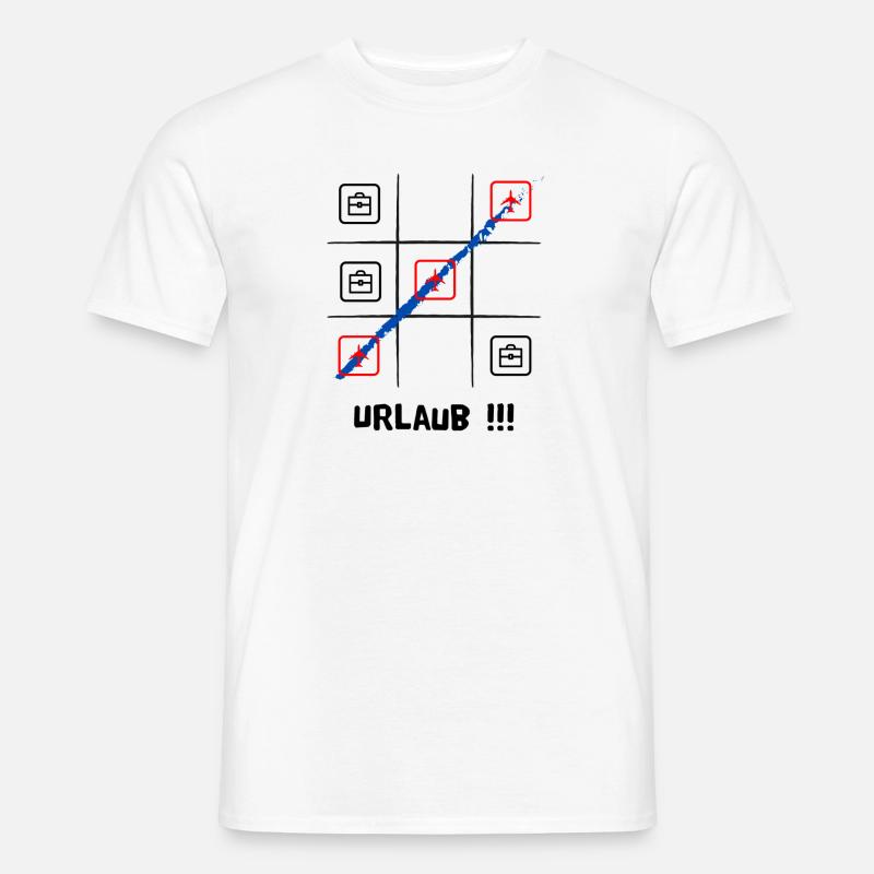 Tik tak to oder Käsekästchen, Urlaub oder Arbeit Männer T-Shirt
