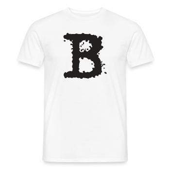 B - Männer T-Shirt - Weiß - Vorne - AI Model Male 178 dark (178cm)