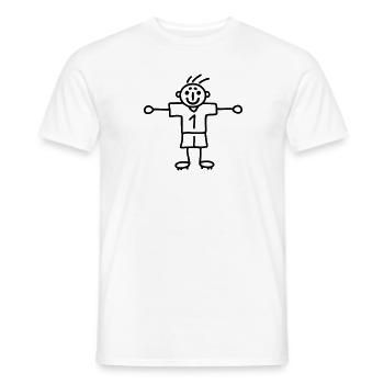 Torwart 1 - Männer T-Shirt - Weiß - Vorne - AI Model Male 178 dark (178cm)