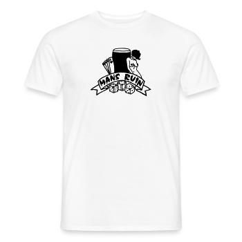 1 colour - mans ruin pin up girl sex drugs rock n - Men's T-Shirt - white - Front - AI Model Male 178 dark (178cm)