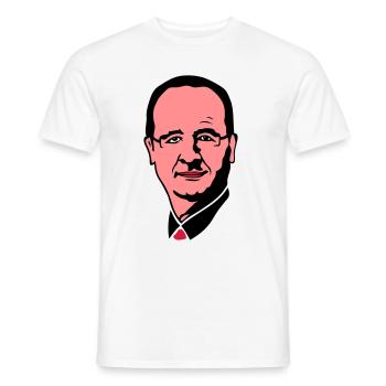 francois holland Präsident Führer 3 - Männer T-Shirt - Weiß - Vorne - AI Model Male 178 dark (178cm)