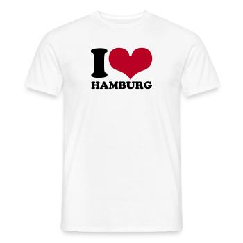 Hambourg - T-shirt homme - blanc - Devant - AI Model Male 178 dark (178cm)