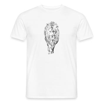 Löwe - Männer T-Shirt - Weiß - Vorne - AI Model Male 178 dark (178cm)