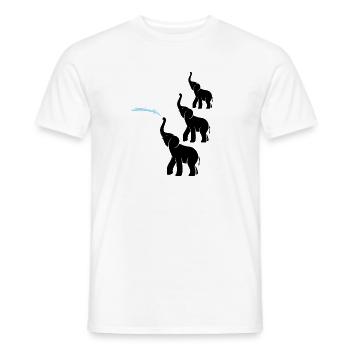 Éléphant Safari Afrique Éléphant Wildnis Cadeau - T-shirt homme - blanc - Devant - AI Model Male 178 dark (178cm)