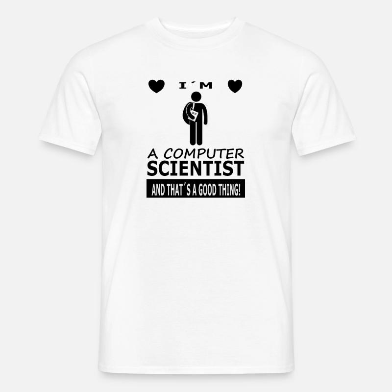 Ich bin Informatiker Informatik studieren Geschenk - Männer T-Shirt - Weiß