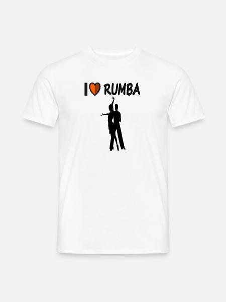 ich liebe Rumba tanzen Rumba-Tänzer Geschenkidee - Männer T-Shirt - Weiß