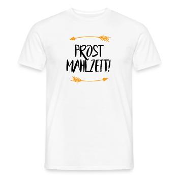 Sprüche Prost Mahlzeit - Männer T-Shirt - Weiß - Vorne - AI Model Male 178 dark (178cm)