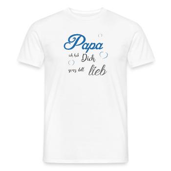 Papa ich hab dich ganz doll lieb - Männer T-Shirt - Weiß - Vorne - AI Model Male 178 dark (178cm)