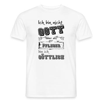 Göttlicher Pfleger Geschenk - Männer T-Shirt - Weiß - Vorne - AI Model Male 178 dark (178cm)