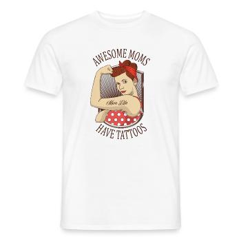 Große Mütter haben eine Tätowierung - Männer T-Shirt - Weiß - Vorne - AI Model Male 178 dark (178cm)