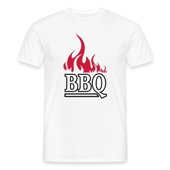 Flammenrot Barbeque BBQ - Männer T-Shirt - Weiß - Vorne - AI Model Male 178 dark (178cm)