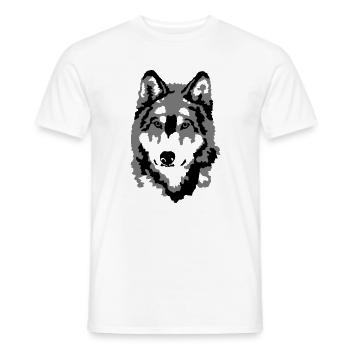 wolf - Men's T-Shirt - white - Front - AI Model Male 178 dark (178cm)