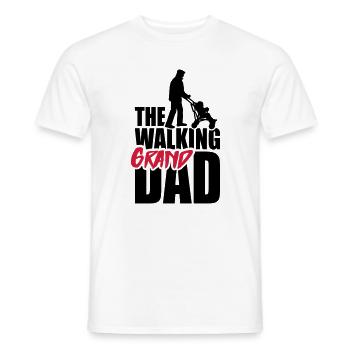 The walking (grand) dad - grandad - Men's T-Shirt - white - Front - AI Model Male 178 dark (178cm)