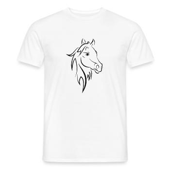 horse - Men's T-Shirt - white - Front - AI Model Male 178 dark (178cm)