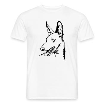 Podenco head - Men's T-Shirt - white - Front - AI Model Male 178 dark (178cm)