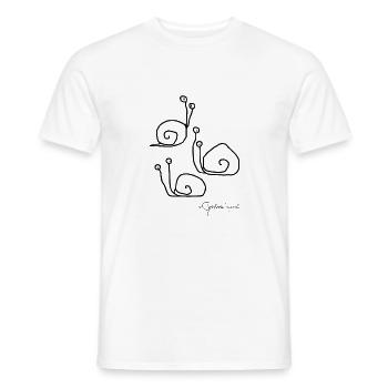 Schneckenmeeting © Chyropterum Innoxius - Männer T-Shirt - Weiß - Vorne - AI Model Male 178 dark (178cm)