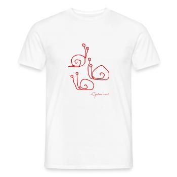 Escargotsmeeting © Chyropterum Innoxius - T-shirt homme - blanc - Devant - AI Model Male 178 dark (178cm)