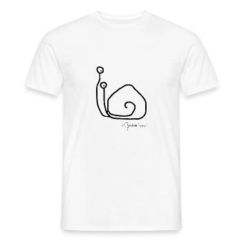 Escargotsolomeeting - Singleescargot - T-shirt homme - blanc - Devant - AI Model Male 178 dark (178cm)