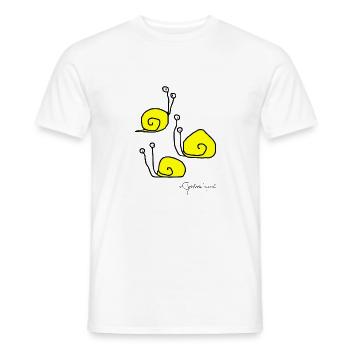 Escargotsmeeting - Cochleae Conventus - T-shirt homme - blanc - Devant - AI Model Male 178 dark (178cm)