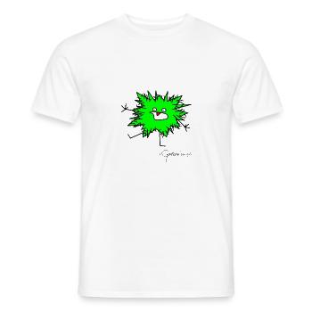 Woolly Beastie freaks out © Chyropterum Innoxius - Men's T-Shirt - white - Front - AI Model Male 178 dark (178cm)