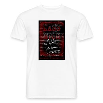 LEAVE ME alone I'm annoyed - Poster - Men's T-Shirt - white - Front - AI Model Male 178 dark (178cm)