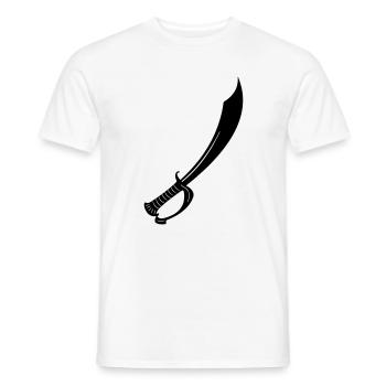Épée - T-shirt homme - blanc - Devant - AI Model Male 178 dark (178cm)