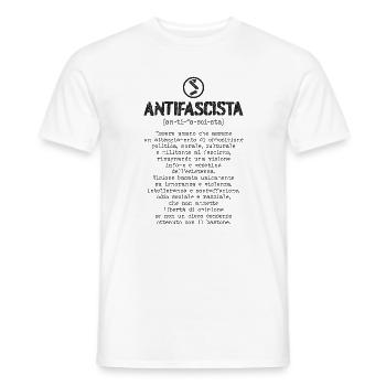 Anti-Fascist Definition - Men's T-Shirt - white - Front - AI Model Male 178 dark (178cm)