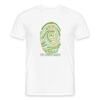Garden fingerprint - Men's T-Shirt - white - Front - AI Model Male 178 dark (178cm)