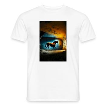 Prehistoric horse 01 - Men's T-Shirt - white - Front - AI Model Male 178 dark (178cm)
