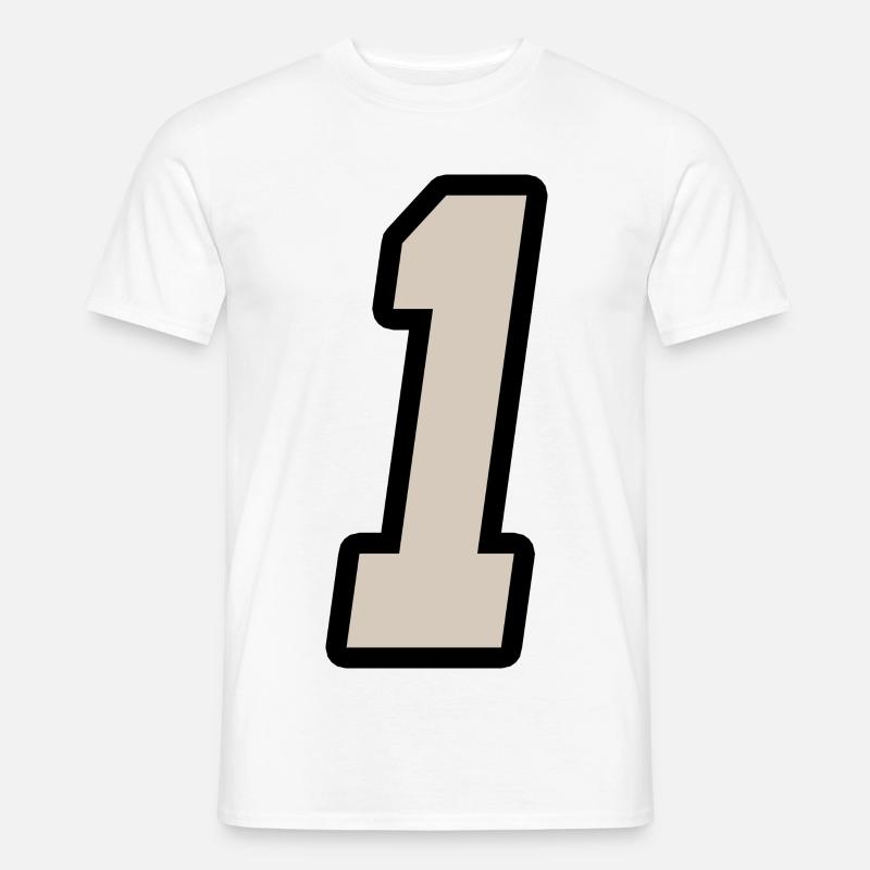 Nummer Eins 1 - Männer T-Shirt - Weiß