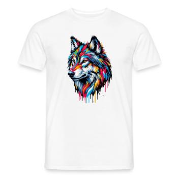 Loup - T-shirt homme - blanc - Devant - AI Model Male 178 dark (178cm)
