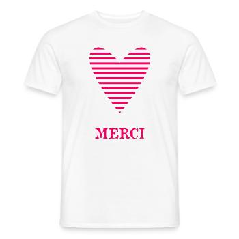 THANK YOU. MISTRESS. MASTER - Men's T-Shirt - white - Front - AI Model Male 178 dark (178cm)