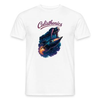 Calisthenics Astronaut Push-ups Rocket Gift - Men's T-Shirt - white - Front - AI Model Male 178 dark (178cm)