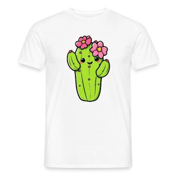 Cactus - Men's T-Shirt - white - Front - AI Model Male 178 dark (178cm)