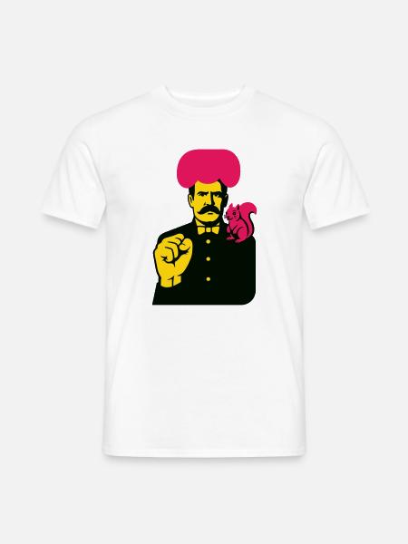 Strange Art Man - Männer T-Shirt - Weiß
