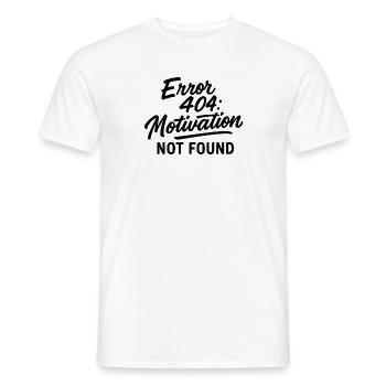 Justification Error 404 Design - Men's T-Shirt - white - Front - AI Model Male 178 dark (178cm)