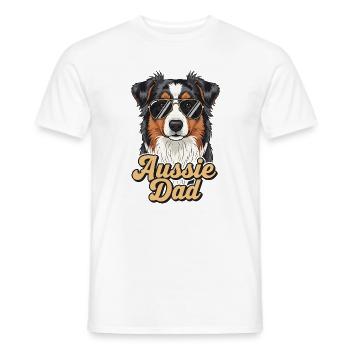 Papa Aussie Berger Australien Père - T-shirt homme - blanc - Devant - AI Model Male 178 dark (178cm)