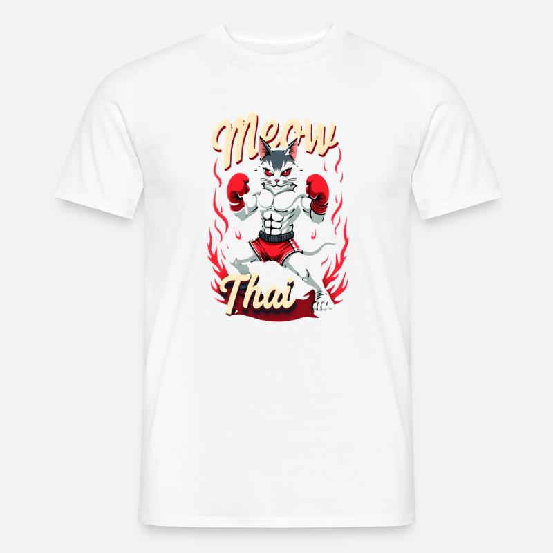 Funny Muay Thai Boxing Muay Thai - Männer T-Shirt - Weiß