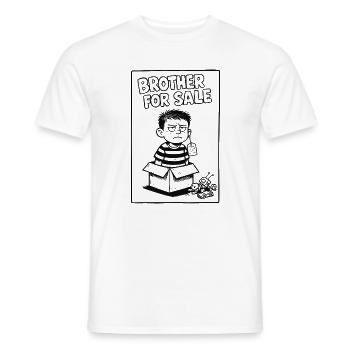Bruder Chemise Brother à vendre drôle - T-shirt homme - blanc - Devant - AI Model Male 178 dark (178cm)