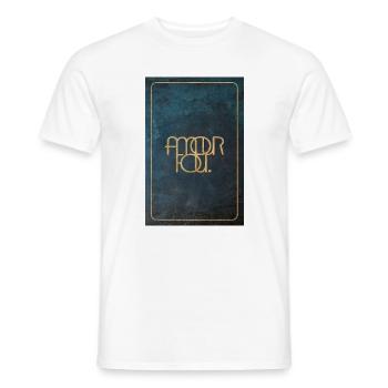 Amour Fou Goldfolie auf Blau - Männer T-Shirt - Weiß - Vorne - AI Model Male 178 dark (178cm)