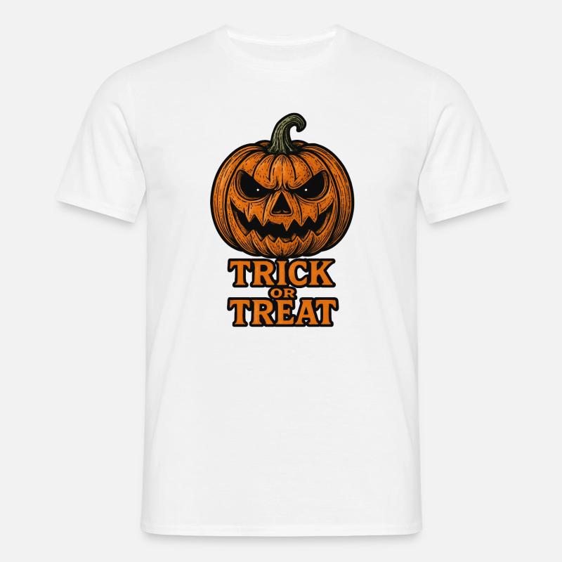 Halloween Kürbis - Süßes oder Saures - Männer T-Shirt - Weiß