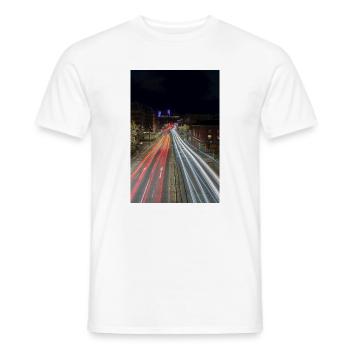 Leichte Wanderwege, die zur Kathedrale von Lincoln führen - Männer T-Shirt - Weiß - Vorne - AI Model Male 178 dark (178cm)