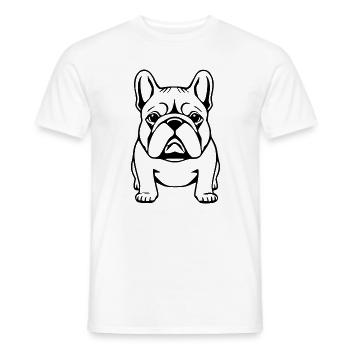 personalisiertes Bulldoggen Geschenk T-shirt  - Männer T-Shirt - Weiß - Vorne - AI Model Male 178 dark (178cm)