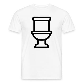 toilet - Men's T-Shirt - white - Front - AI Model Male 178 dark (178cm)