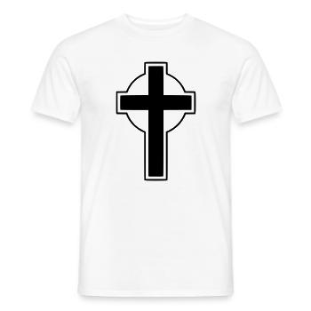 Keltisches Kreuz Glaube Symbol Stark - Männer T-Shirt - Weiß - Vorne - AI Model Male 178 dark (178cm)