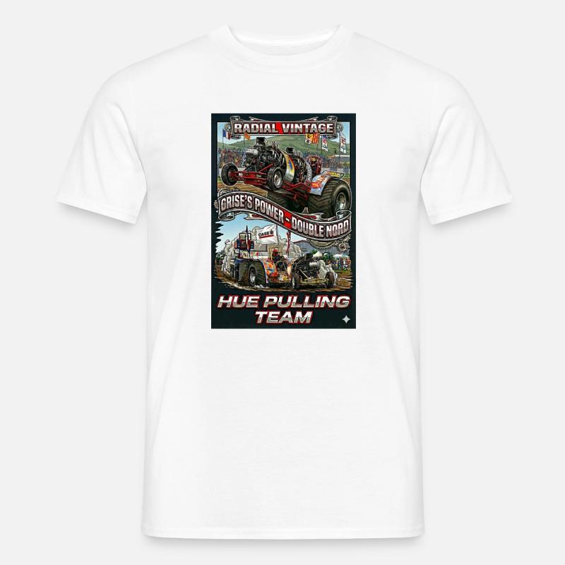 Vintage radial Engine - Men’s T-shirt - white