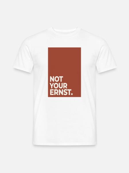 Not Your Ernst – Terracotta Minimal Art - Männer T-Shirt - Weiß