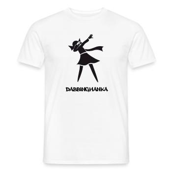 DABBING HANKA - Männer T-Shirt - Weiß - Vorne - AI Model Male 178 dark (178cm)