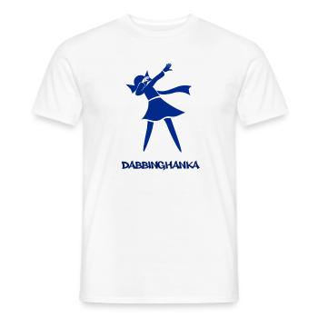DABBING HANKA - Männer T-Shirt - Weiß - Vorne - AI Model Male 178 dark (178cm)